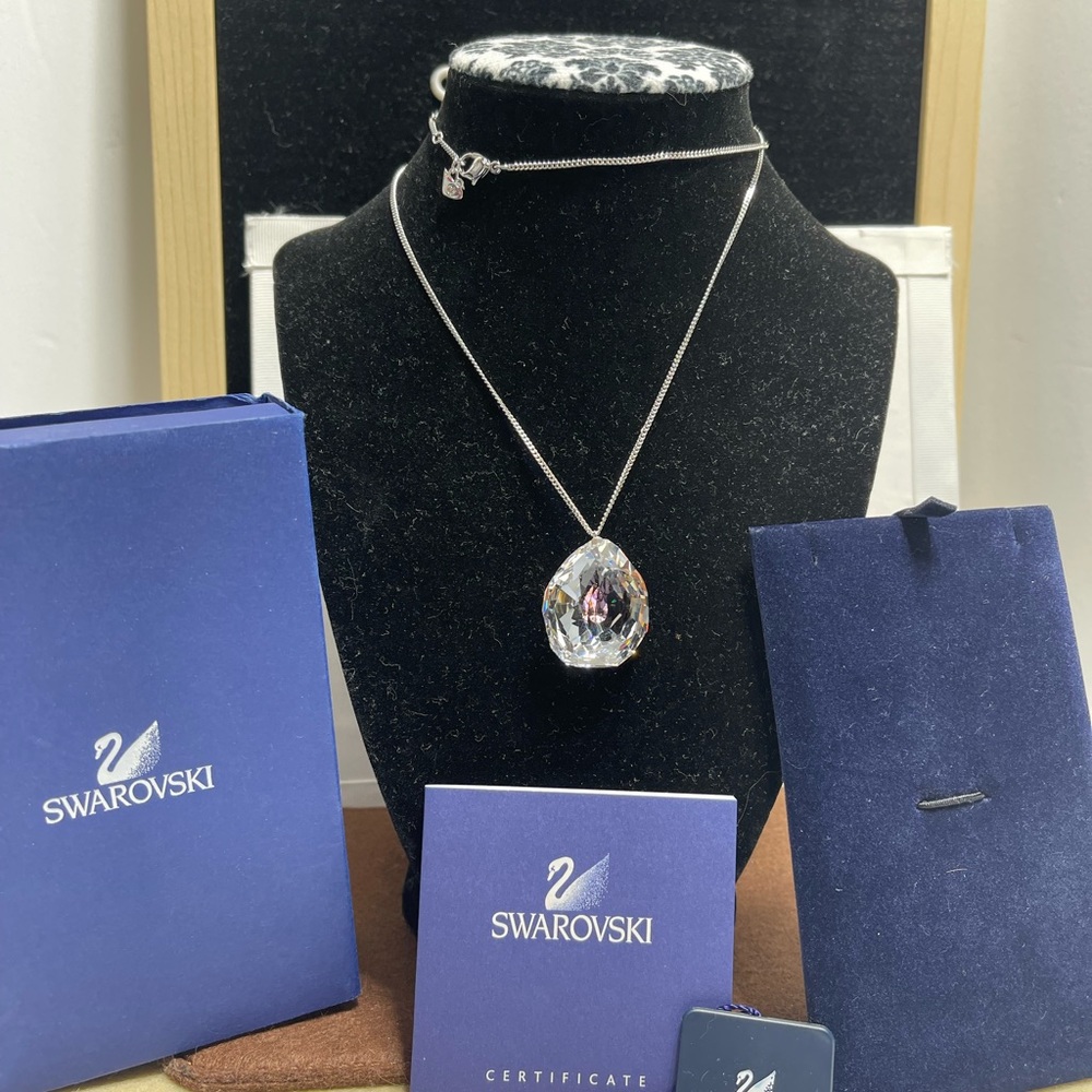 Swarovski Silver and White Crystal Necklace